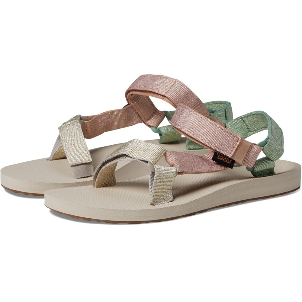 Teva Pink and Green Sandals with Cushioned Sole